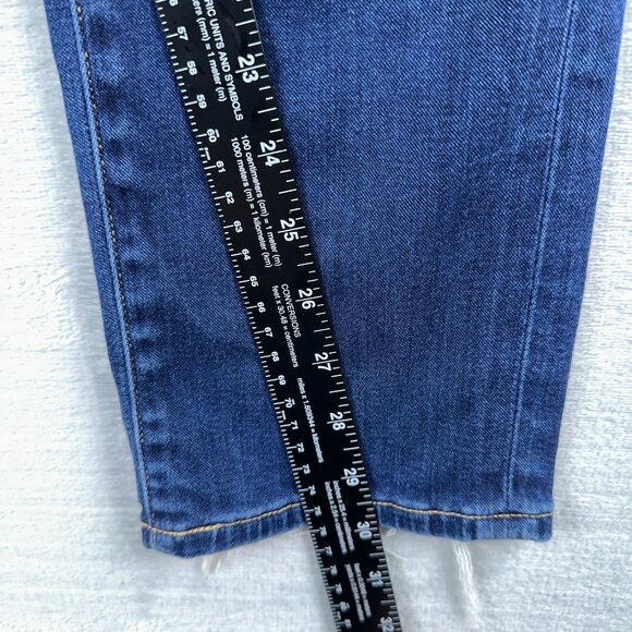 Lucky Brand Jeans Women's Size 12/31 Charlie Skinny Distressed Denim Blue - Picture 9 of 11